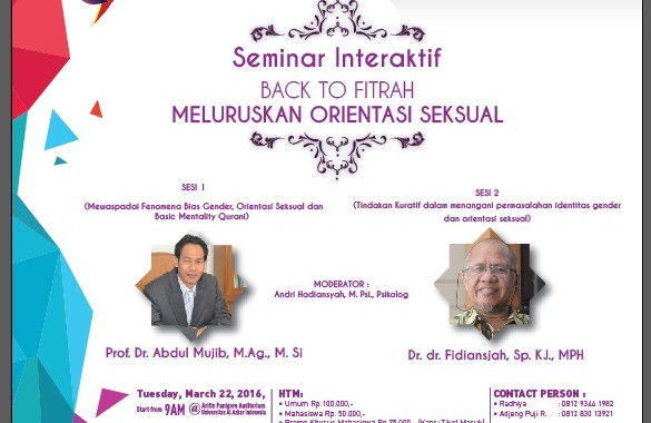 Seminar Interaktif “Back To Fitrah” Meluruskan Orientasi Seksual